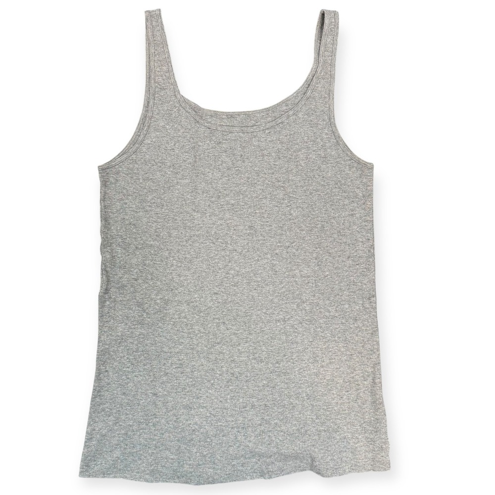 Eileen Fisher Heather Grey Organic Cotton‎ Tank Top Medium
